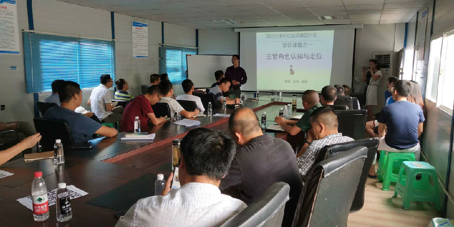 2018年9月1日下午，我司在四川先舟建设工程有限公司开展了《管理者的角色与定位》专题培训 · 现场图片