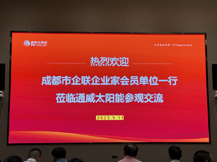 2025年9月11日,考察通威太阳能(成都)有限公司 · 现场图片