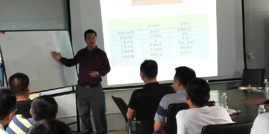 2018年9月1日下午，我司在四川先舟建设工程有限公司开展了《管理者的角色与定位》专题培训 · 现场图片