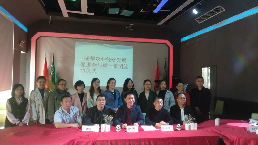 2019年11月3日，成都农业经济发展促进会与雄一集团签约仪式 · 现场图片